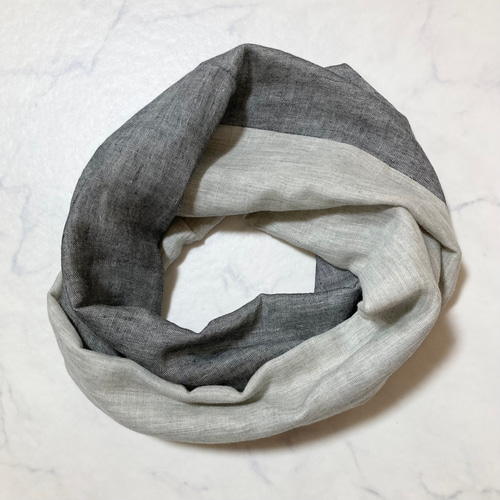 DRIES VAN NOTEN*抜群の存在感*ヘザーグレー セパースカート あと1点☆杢調ダブルガーゼ（グレー濃淡）のバイカラーふんわり