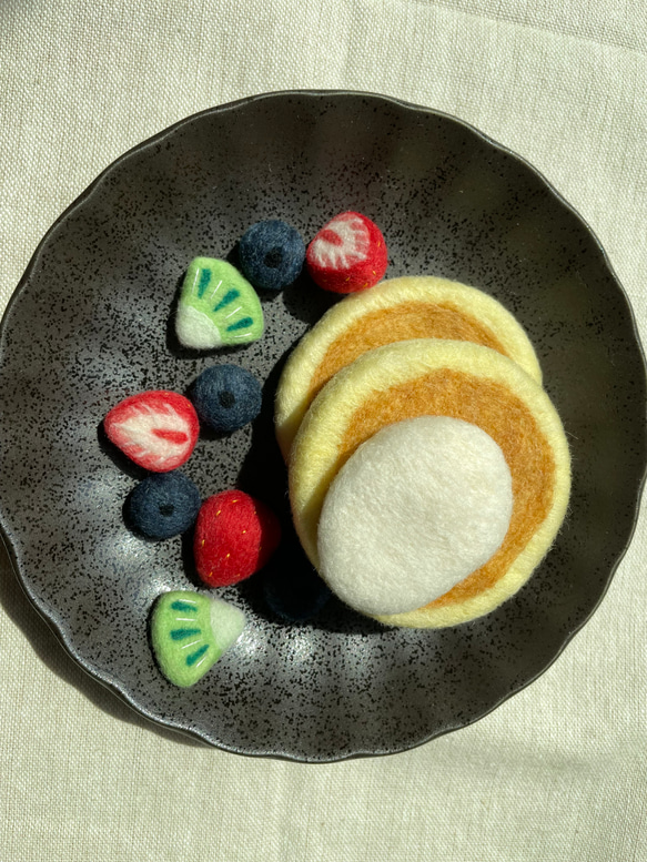 【受注制作】羊毛フェルトのパンケーキ 5枚目の画像
