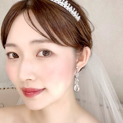 花嫁　イヤリング　ブライダルイヤリング　結婚式　ウェディング   ME171 4枚目の画像