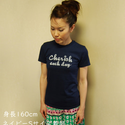 日本製　ロゴtシャツ　Cherish　パープル　Ｓサイズのみ　レディース　送料無料 5枚目の画像