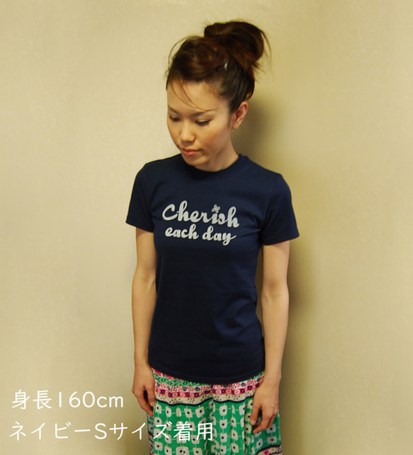 日本製　ロゴtシャツ　Cherish　パープル　Ｓサイズのみ　レディース　送料無料 5枚目の画像