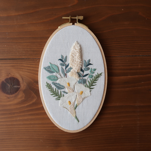 21cm×13cm オーバル刺繍枠（枠のみの販売です）木製 刺繍枠 楕円型 縦