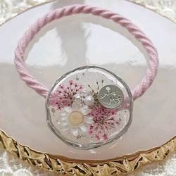 レジン ピンク ドライフラワー ヘアゴム ヘアゴム sora7iro 通販