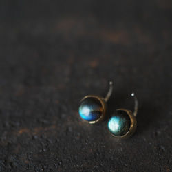 labradorite brass pierce (komorebi) 10枚目の画像