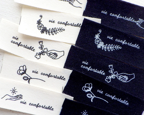 ハンドメイド　１０点　専用 商用可】ハンドメイドタグ 10枚セット コットンタグ プリントタグ 綿平