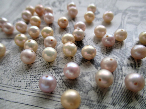 *♥*Freshwater Pearls Multicolor* 淡水パール ラウンド 5mm 42pcs*♥* 3枚目の画像