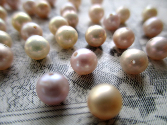 *♥*Freshwater Pearls Multicolor* 淡水パール ラウンド 5mm 42pcs*♥* 4枚目の画像