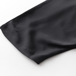 ベルトでウエストマークができる、ゆったりドルマンスリーブシャツ ブラック 10枚目の画像