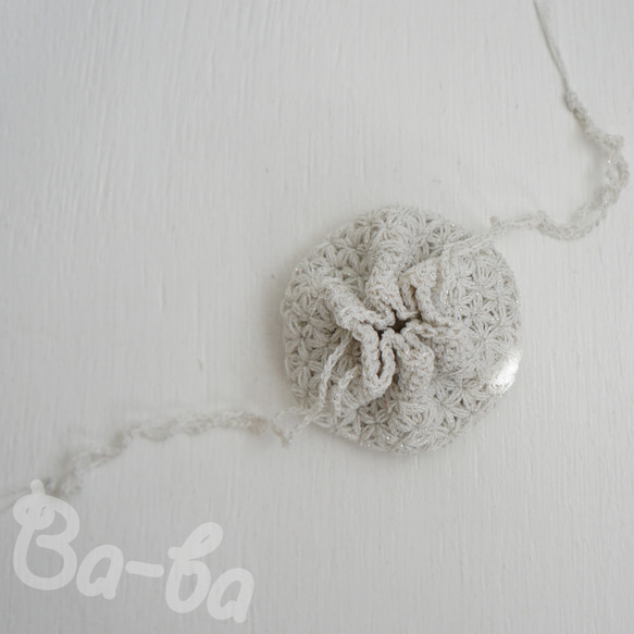 Ba-ba handmade  Crochet Drawstring mini-bag with string  No. 第5張的照片