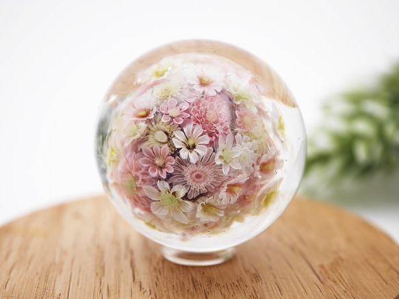 《新作》『flower garden mini マーブル-pink』 ガラス ガラスの花　母の日　　 4枚目の画像