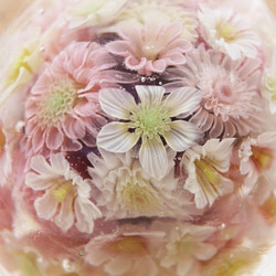 《新作》『flower garden mini マーブル-pink』 ガラス ガラスの花　母の日　　 7枚目の画像