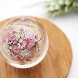 《新作》『flower garden mini マーブル-pink』 ガラス ガラスの花　母の日　　 6枚目の画像