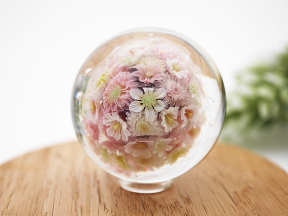 《新作》『flower garden mini マーブル-pink』 ガラス ガラスの花　母の日　　 5枚目の画像
