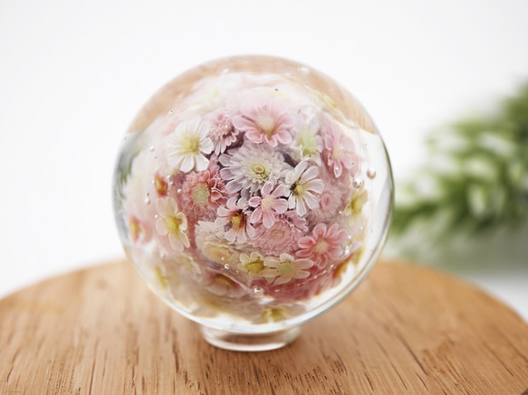 《新作》『flower garden mini マーブル-pink』 ガラス ガラスの花　母の日　　 3枚目の画像