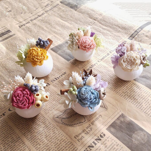 受注制作】幸せの実☆*...ブッダナッツ母の日アレンジ☆*...ベルカップ  