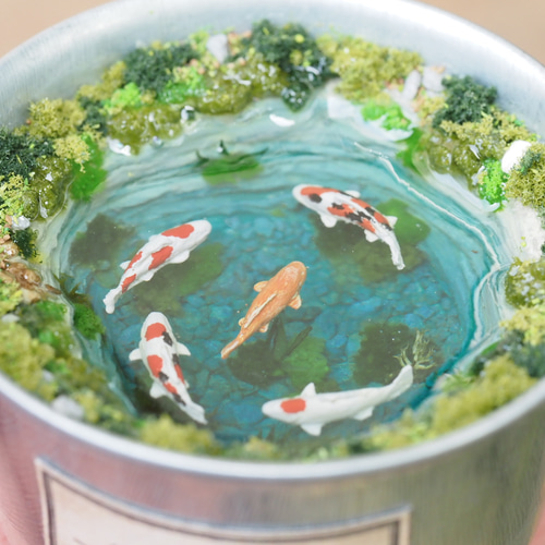 深い森の湧水湖 ジオラマ