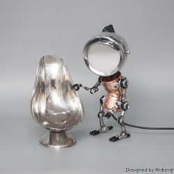 ロボットランプ メタルアート かわいい ロボットランプ 4枚目の画像