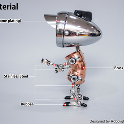 ロボットランプ メタルアート かわいい ロボットランプ 7枚目の画像
