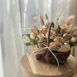 スプレーバラのナチュラルカラースワッグ】ドライフラワー スワッグ