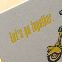 活版印刷カード　一緒にいこう 2枚目の画像