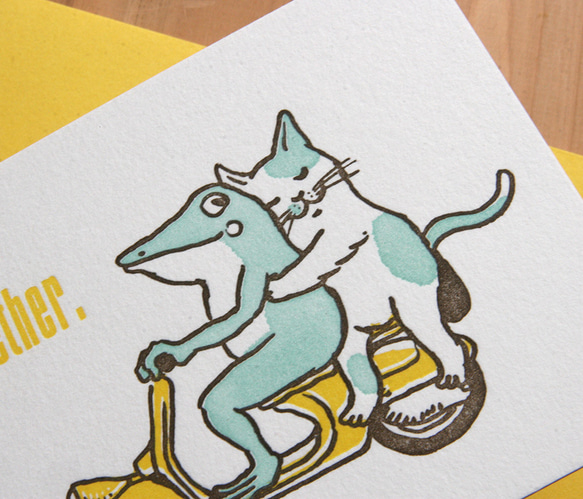 活版印刷カード　一緒にいこう 3枚目の画像