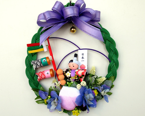 なっちゃんページ　　こどもの日リース こどもの日リース飾り 中23-16 五月人形・こいのぼり kisetukazari2