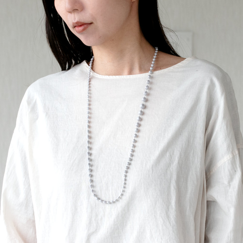 刺繍ネックレス トリプルオゥ マイクロスフィア 120cm 立体刺繍 ネックレス OOO
