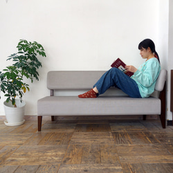 2.5s Standard sofa-L (左)（BR×スピリットAC-UP612グレー） 4枚目の画像