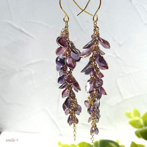 藤の花 ピアス / イヤリング ピアス（フック・チェーン） smile+ 通販