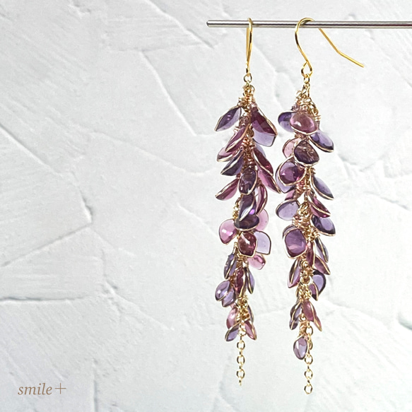 藤の花 ピアス / イヤリング ピアス（フック・チェーン） smile+ 通販