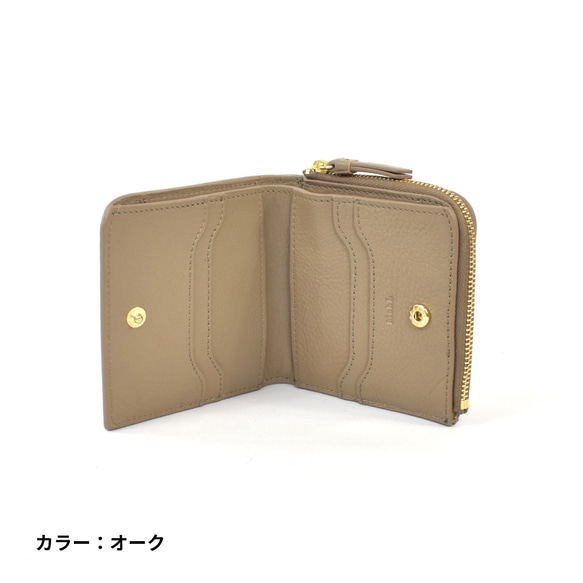 MahL+81　L-ShapedZipperFoldedWallet　本革　二つ折り財布　　L字　財布　ミニウォレット　 8枚目の画像