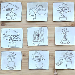 Bonsai Sticker Set of 9 盆栽シールセット９ピース 1枚目の画像