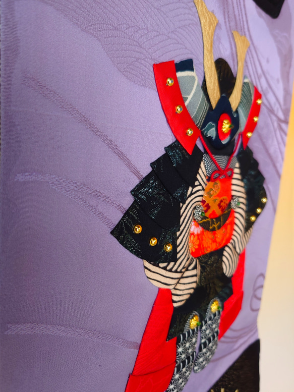 【出来上がり】破魔弓とかぶとのタペストリー 