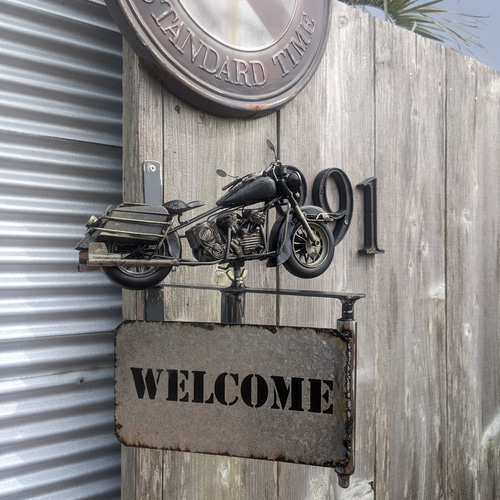 アメリカンバイク 表札 番地 サインボード ハーレーダビッドソン