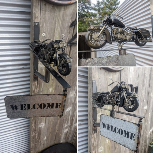 アメリカンバイク 表札 番地 サインボード ハーレーダビッドソン