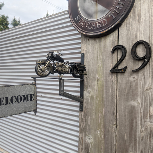 アメリカンバイク 表札 番地 サインボード ハーレーダビッドソン
