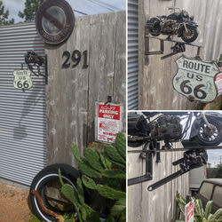 アメリカンバイク  バイク屋 サインボード  ルート66 ハーレーダビッドソン  看板  #店舗什器  #ROUTE66 4枚目の画像