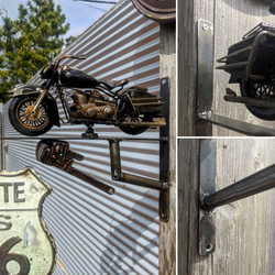アメリカンバイク  バイク屋 サインボード  ルート66 ハーレーダビッドソン  看板  #店舗什器  #ROUTE66 9枚目の画像