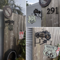 アメリカンバイク  バイク屋 サインボード  ルート66 ハーレーダビッドソン  看板  #店舗什器  #ROUTE66 7枚目の画像