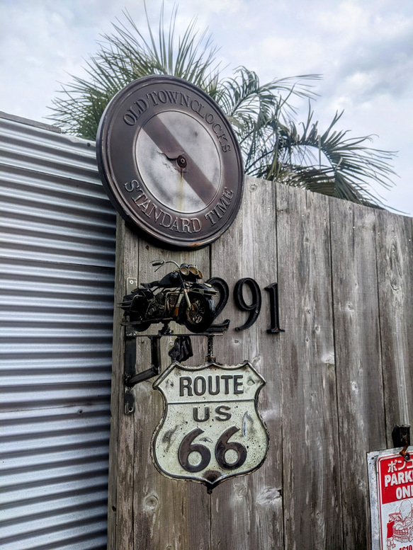 アメリカンバイク  バイク屋 サインボード  ルート66 ハーレーダビッドソン  看板  #店舗什器  #ROUTE66 10枚目の画像