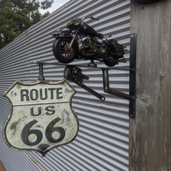 アメリカンバイク  バイク屋 サインボード  ルート66 ハーレーダビッドソン  看板  #店舗什器  #ROUTE66 3枚目の画像