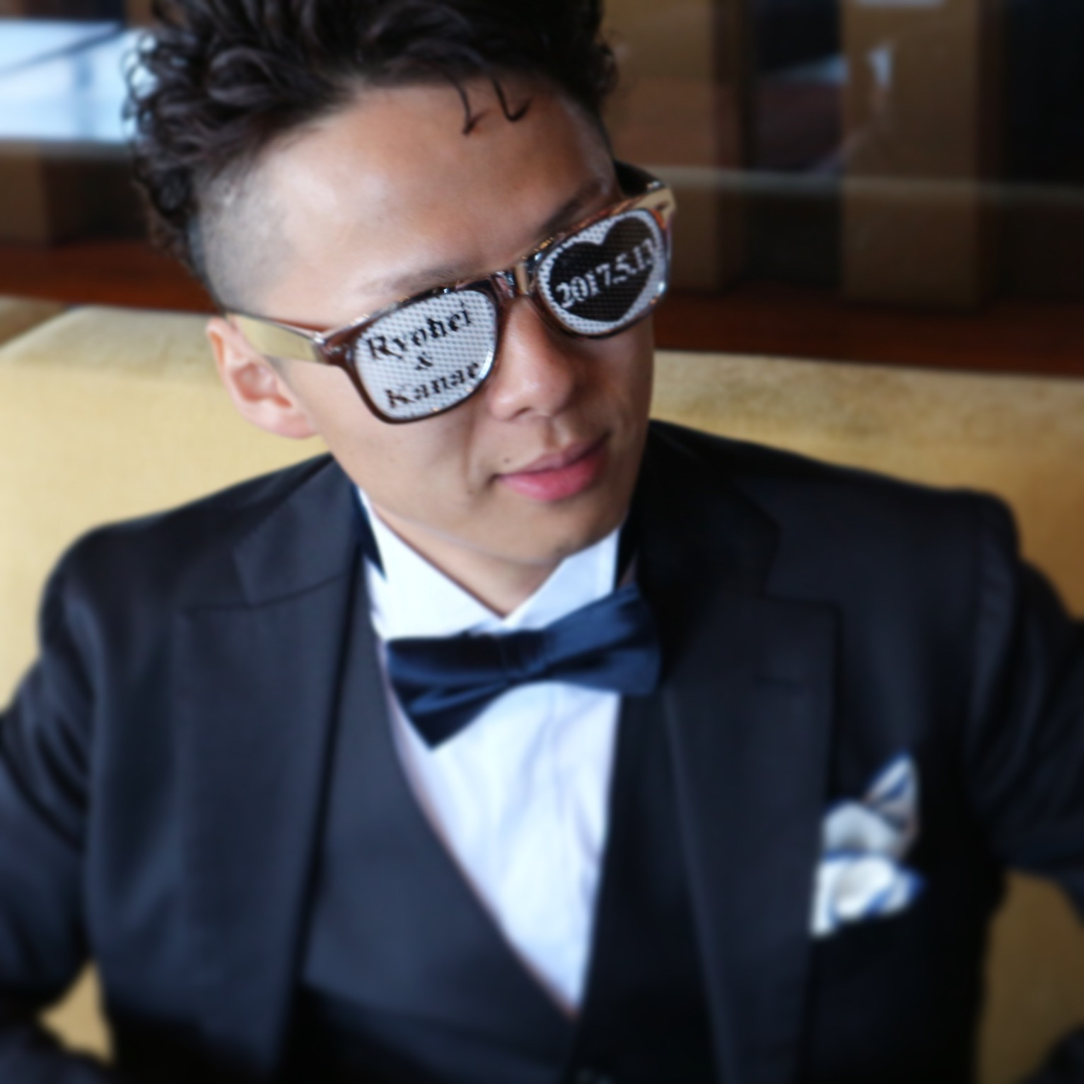 オーダーメイド ウェディングサングラス 名入れサングラス 50個セット　ウェルカムボード　フォトプロップス