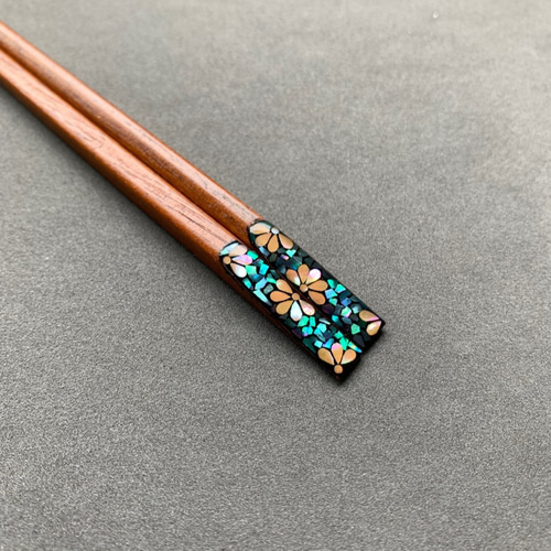 螺鈿 天そげ箸 喜久（キク） 箸・箸置き 武蔵川工房 通販 15779915
