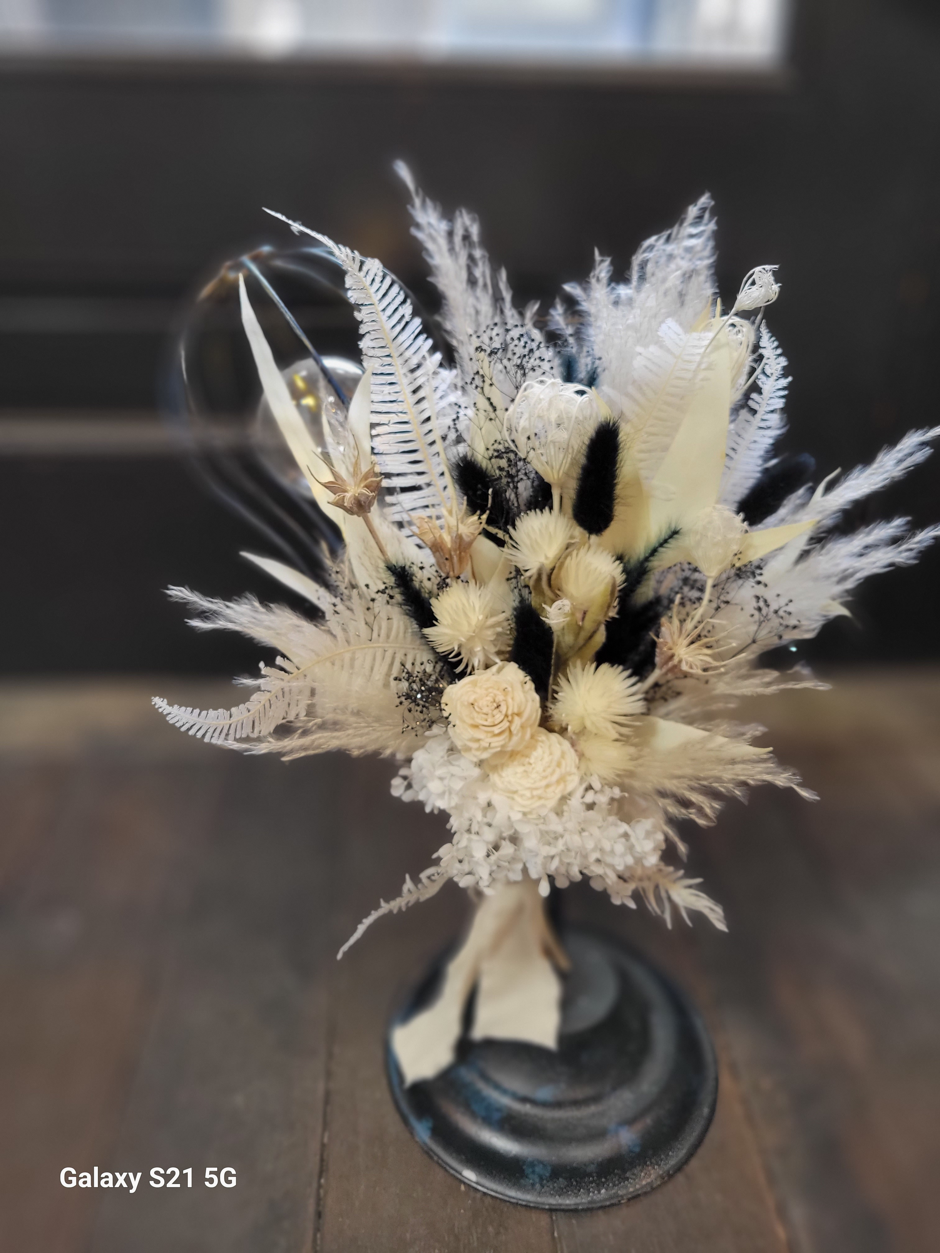 ドライフラワーのLEDランタン