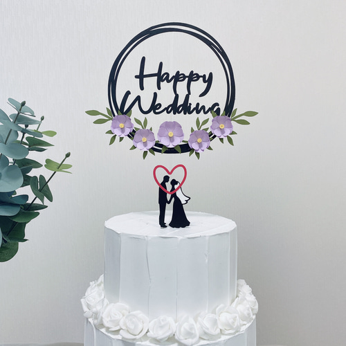 ケーキトッパー ウェディング 花 ケーキトッパー Hanke 通販 15780084