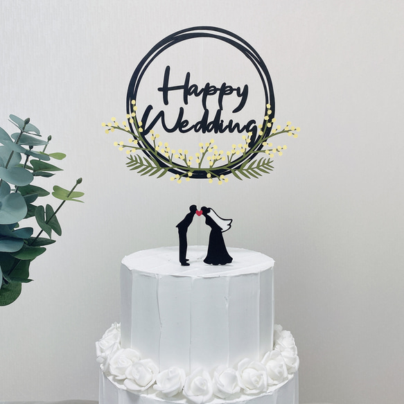 ケーキトッパー ウェディング ミモザ ケーキトッパー Hanke 通販