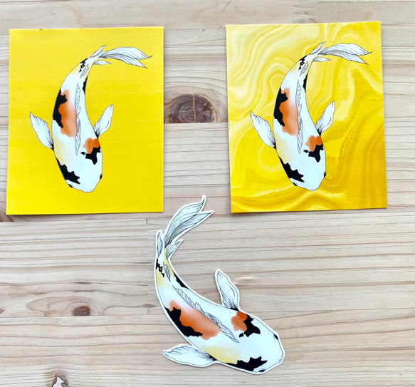 Koi Fish Sticker Set 鯉シールセット 1枚目の画像