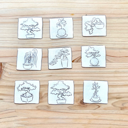 Mini Bonsai Sticker Set ミニ盆栽シールセット 1枚目の画像