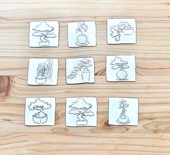 Mini Bonsai Sticker Set ミニ盆栽シールセット 1枚目の画像