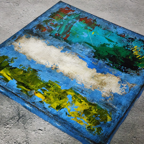 ひろ・あおき 作 「知覚Ⅴ」 アクリル/キャンバス S3 27.3x27